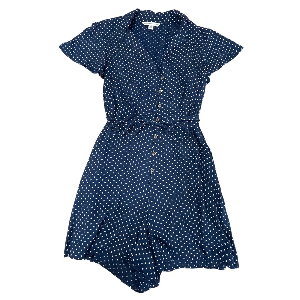 American Eagle Outfitters Polka Dot Button Down Romper Jumpsuit XS